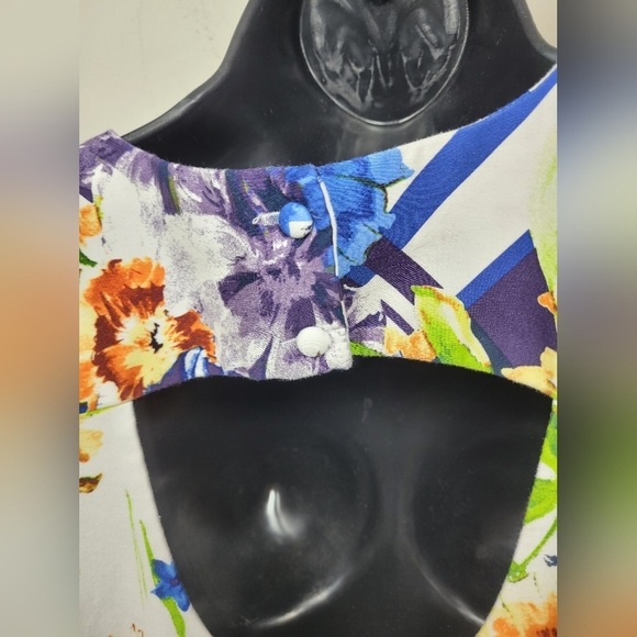 Signature Darby Established 1962 Floral Fit & Flare Tea Length Dress sz 10 - Picture 6 of 16